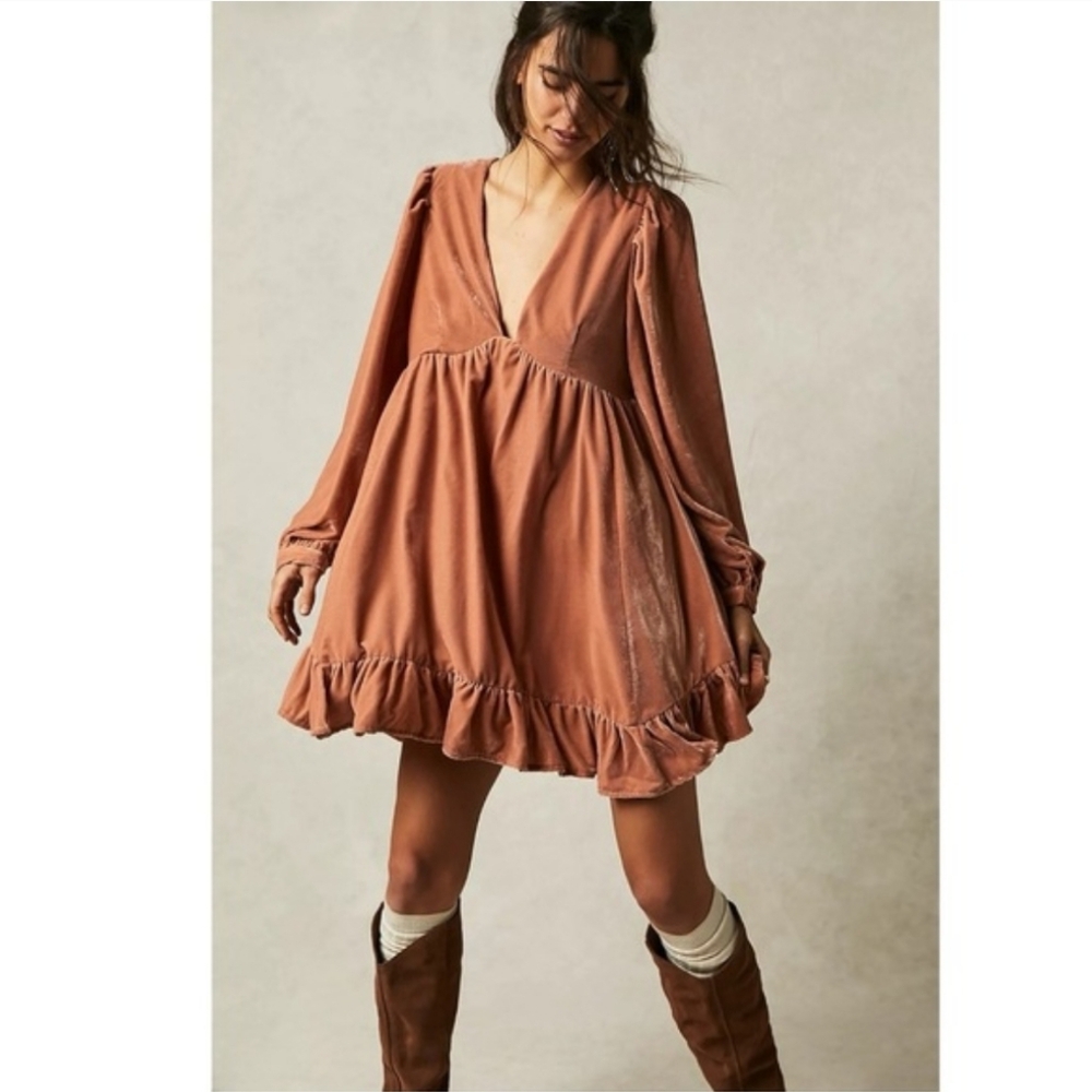 Free People Velvet Estella Mini Dress
